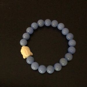 Cave calcite buddah stretch bracelet